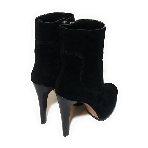 NINE WEST Black Suede High Heel Boots Booties 7.5 - Picture 6 of 8